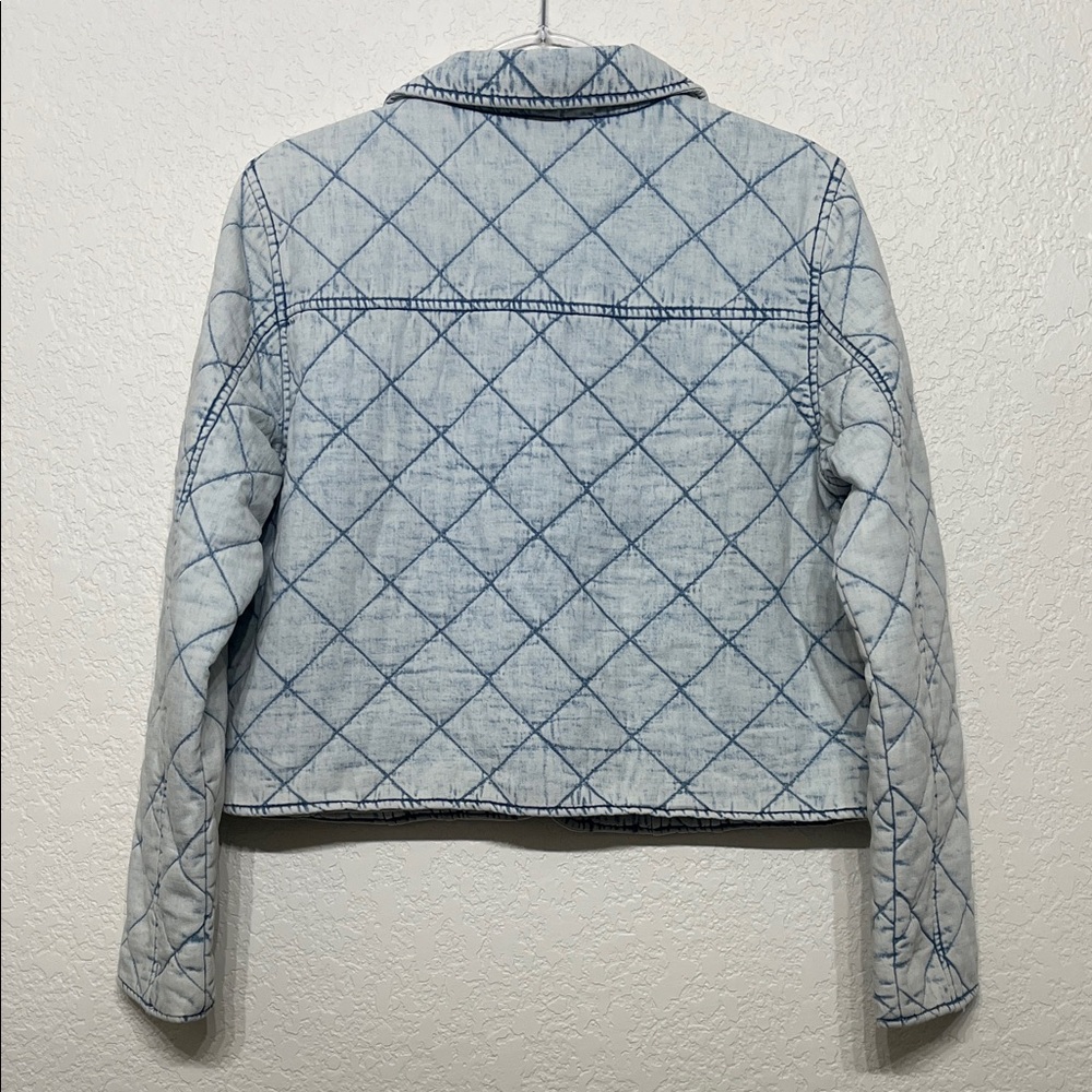 Marc New York Women’s Size Medium Light Blue Quilted Denim Jacket - Picture 9 of 11